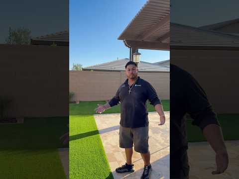 Thumbnail from the published Surprise AZ Backyard Remodel project Short, showing an outdoor project setting and presenter.